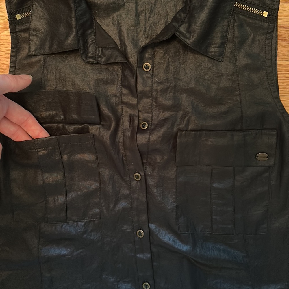 Guess Soft Leather-Look Top - Picture 8 of 11